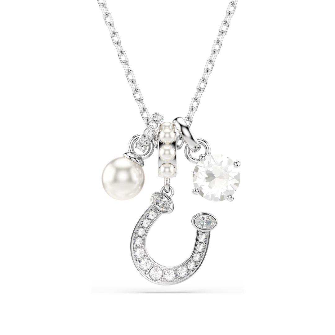 Swarovski Symbolica Horse shoe riipus, kirkkaat kristallit ja valkoiset helmet, 5736247