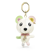 Swarovski Teddy avaimenperä, keltakullattu, nahka ja kristallit, 5734069