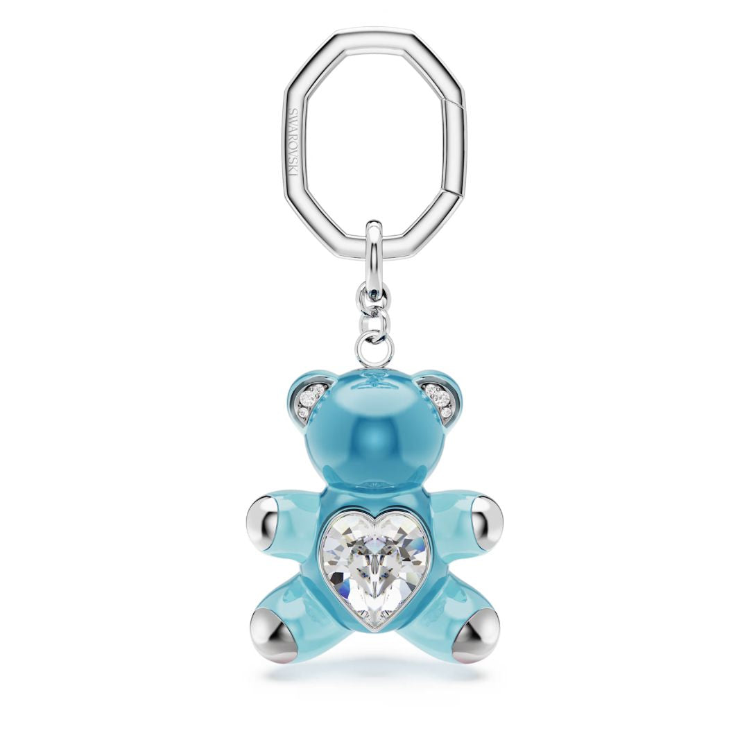 Swarovski Teddy avaimenperä, ruostumaton teräs ja siniset kristallit, 5733826