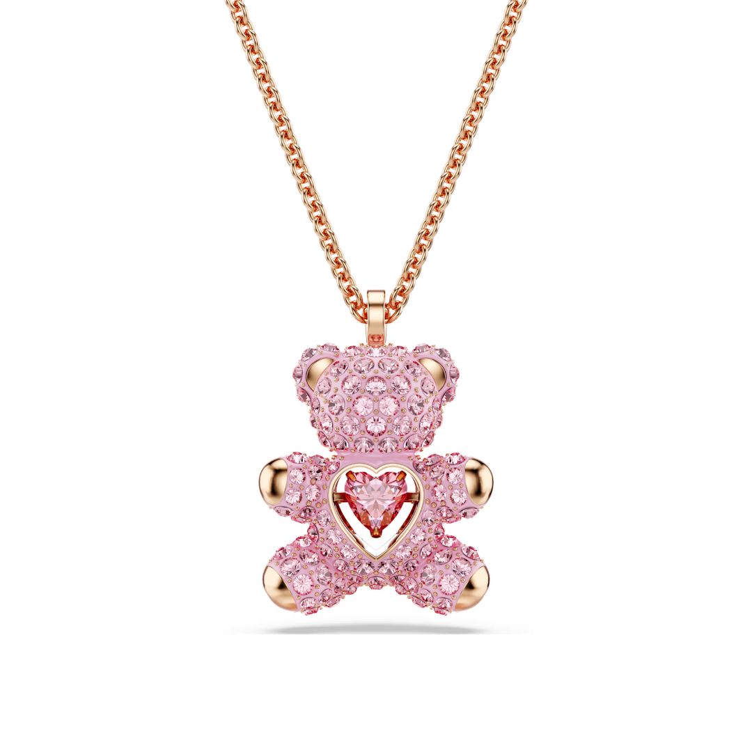 Swarovski Teddy riipus, ruusukullanväri ja Vaaleanpunaiset kristallit, 5642976