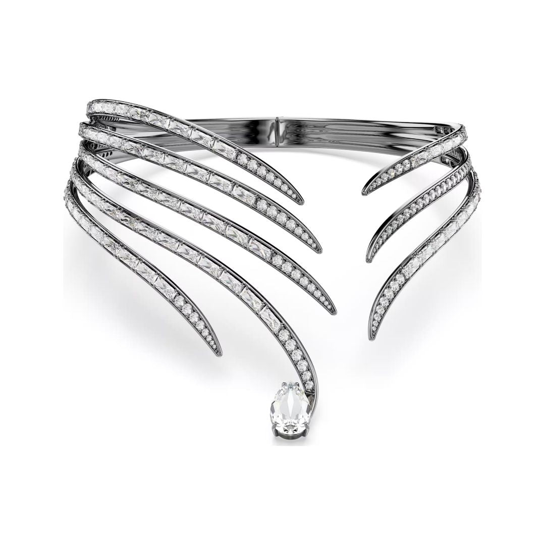 Swarovski The Vienna Collection Choker kaulakoru, vaaleaksi rodinoitu metalli ja kirkkaat kristallit 5718674