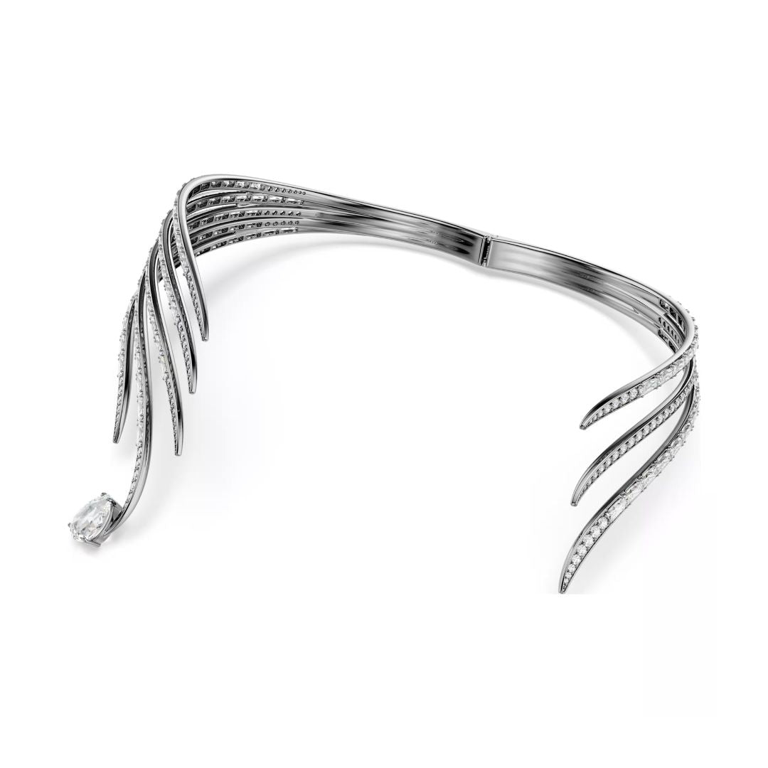 Swarovski The Vienna Collection Choker kaulakoru, vaaleaksi rodinoitu metalli ja kirkkaat kristallit 5718674