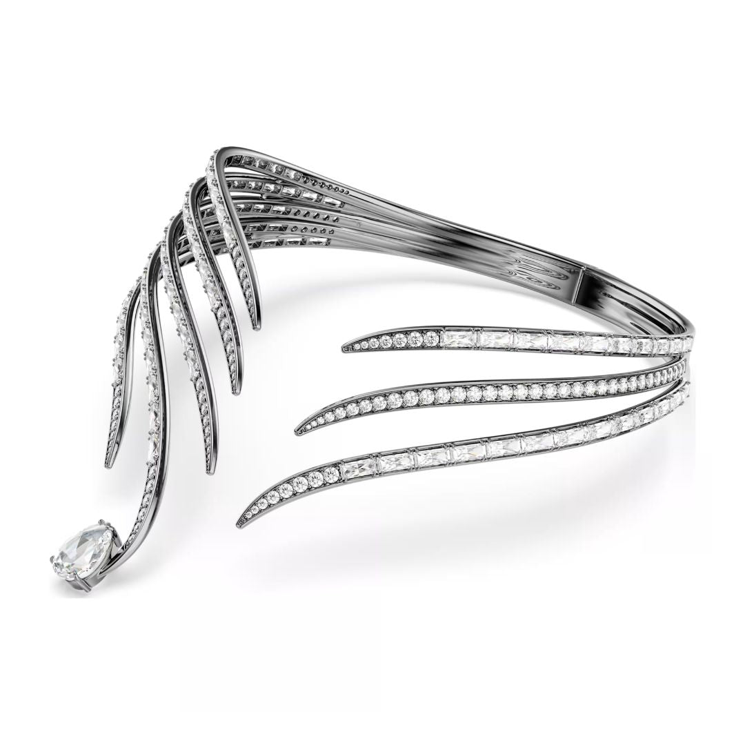 Swarovski The Vienna Collection Choker kaulakoru, vaaleaksi rodinoitu metalli ja kirkkaat kristallit 5718674