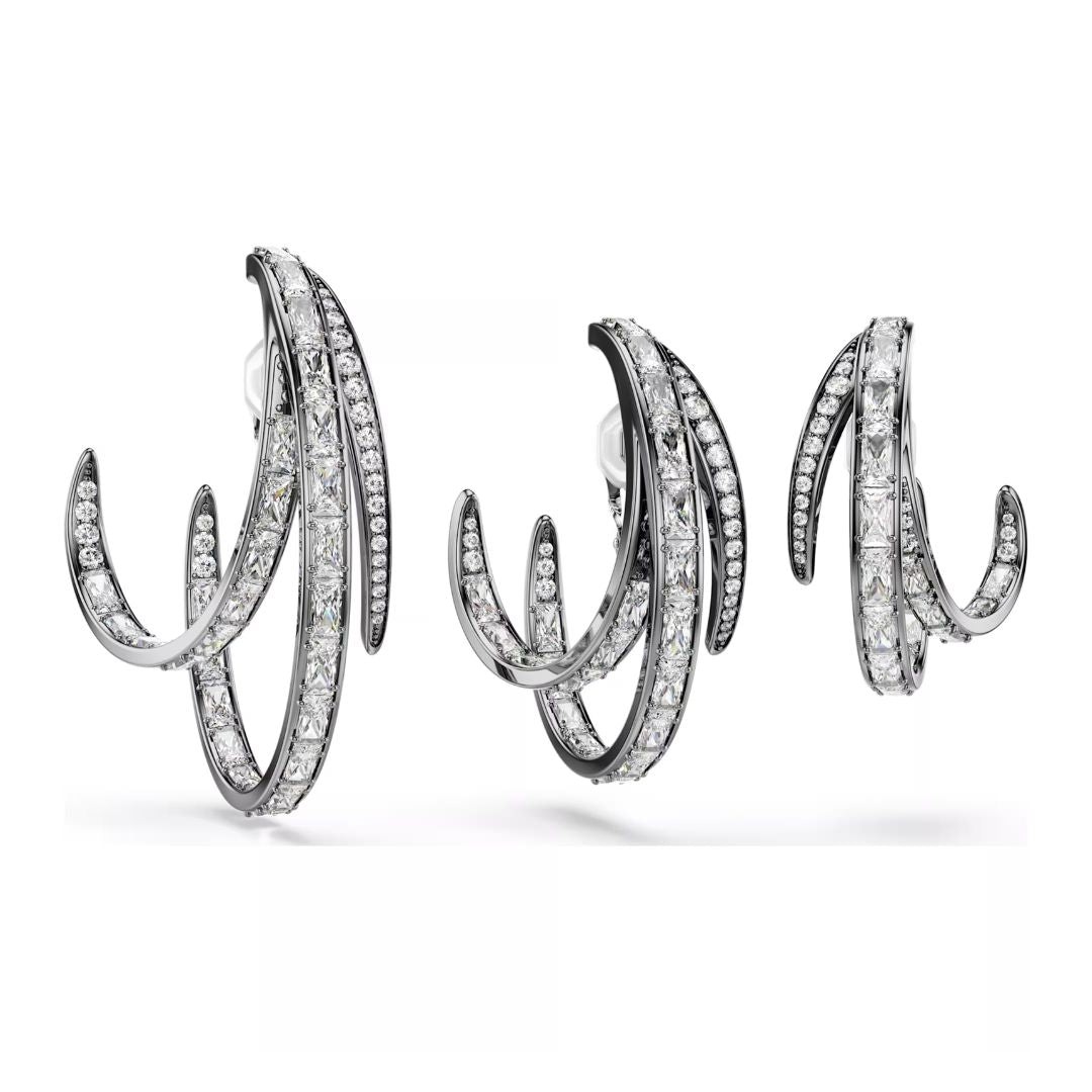 Swarovski The Vienna Collection Ear Cuff korvakorut, 3 kpl, tumma metalli kirkkailla kristalleilla 5709267