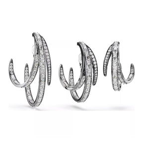 Swarovski The Vienna Collection Ear Cuff korvakorut, 3 kpl, tumma metalli kirkkailla kristalleilla 5709267