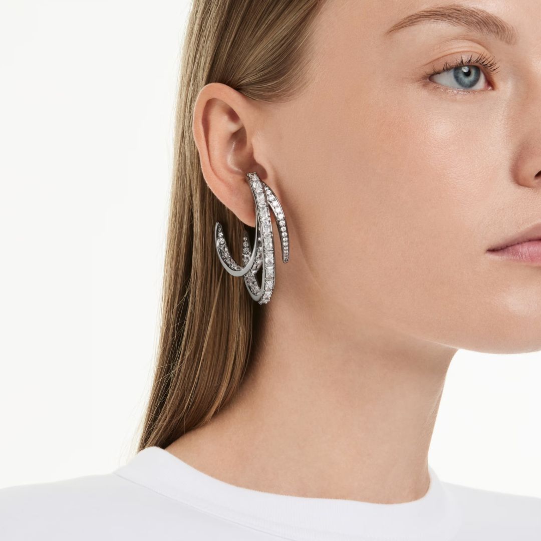 Swarovski The Vienna Collection Ear Cuff korvakorut, 3 kpl, tumma metalli kirkkailla kristalleilla 5709267