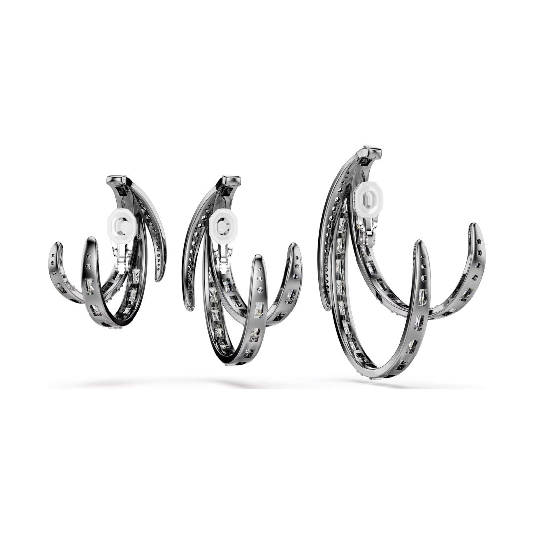 Swarovski The Vienna Collection Ear Cuff korvakorut, 3 kpl, tumma metalli kirkkailla kristalleilla 5709267