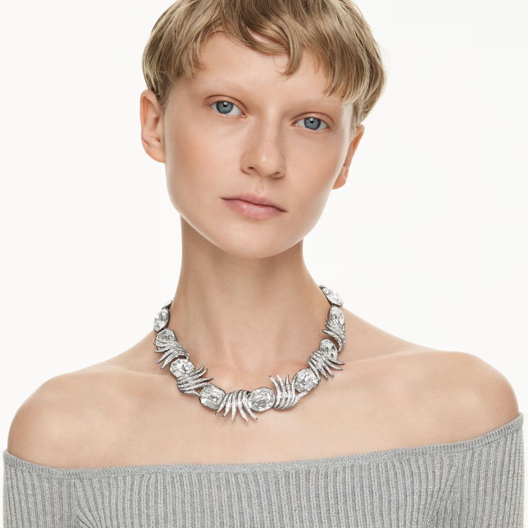 Swarovski The Vienna Collection kaulakoru, tumma metalli kirkkailla kristalleilla 5709259