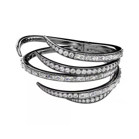 Swarovski The Vienna Collection rannerengas, tumma metalli ja kirkkaat kristallit