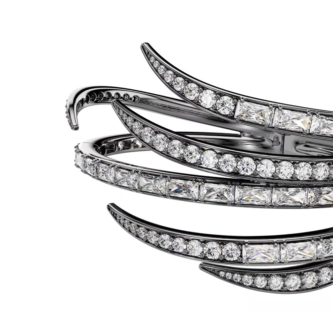 Swarovski The Vienna Collection rannerengas, tumma metalli ja kirkkaat kristallit