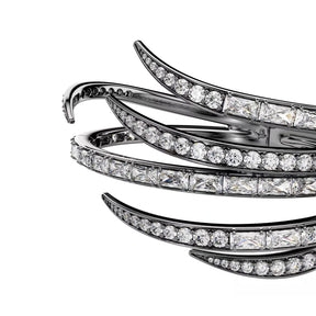 Swarovski The Vienna Collection rannerengas, tumma metalli ja kirkkaat kristallit