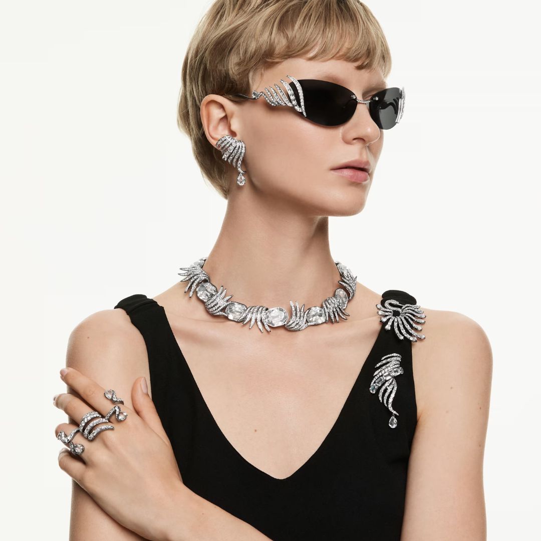 Swarovski The Vienna Collection rintakoru, tumma metalli kirkkailla kristalleilla 5741557