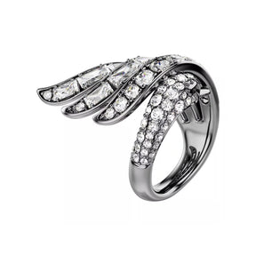 Swarovski The Vienna Collection sormus, tumma metalli kirkkailla kristalleilla