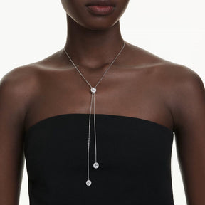 Swarovski Una Angelic Y kaulakoru, vaalea metalli ja kirkkaat kristallit, 5733067