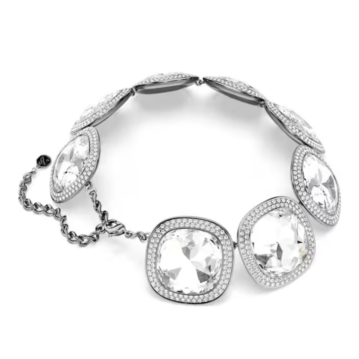 Swarovski Una Angelic choker kaulakoru, tumma metalli ja kirkkaat kristallit, 5751551