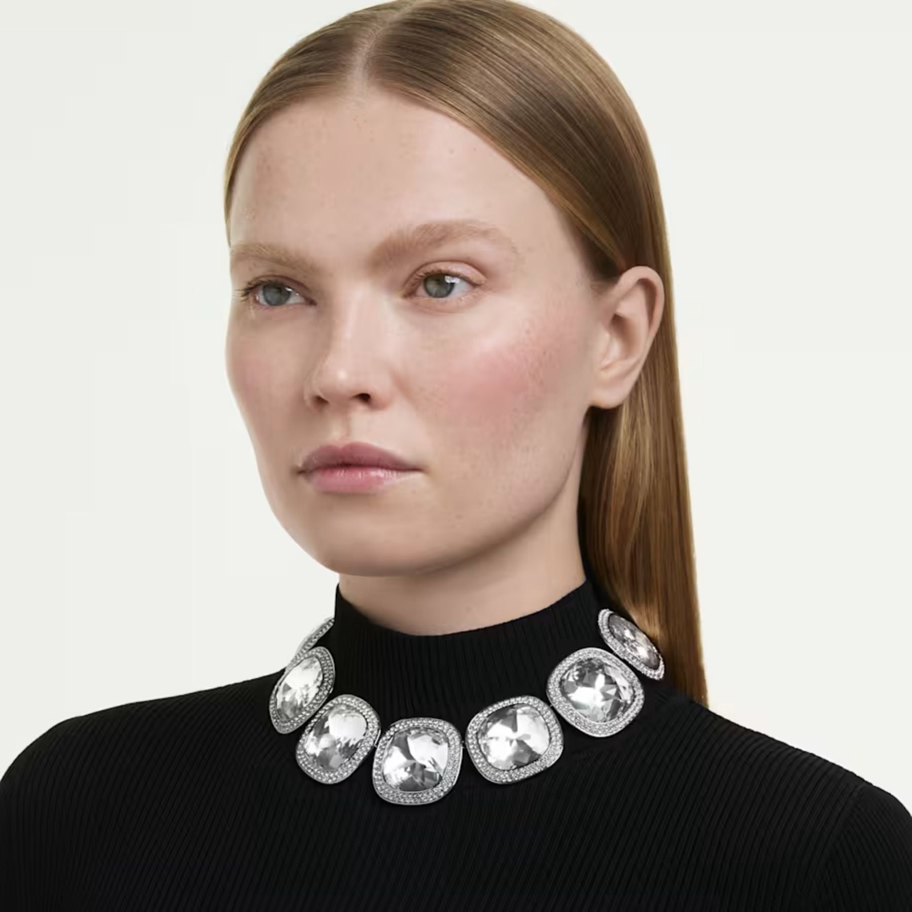 Swarovski Una Angelic choker kaulakoru, tumma metalli ja kirkkaat kristallit, 5751551