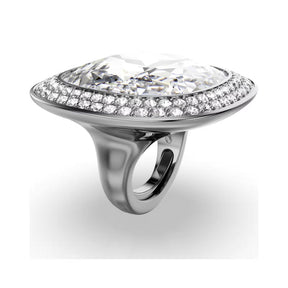 Swarovski Una Angelic cocktailsormus, tumma metalli ja kirkkaat kristallit, 5760117