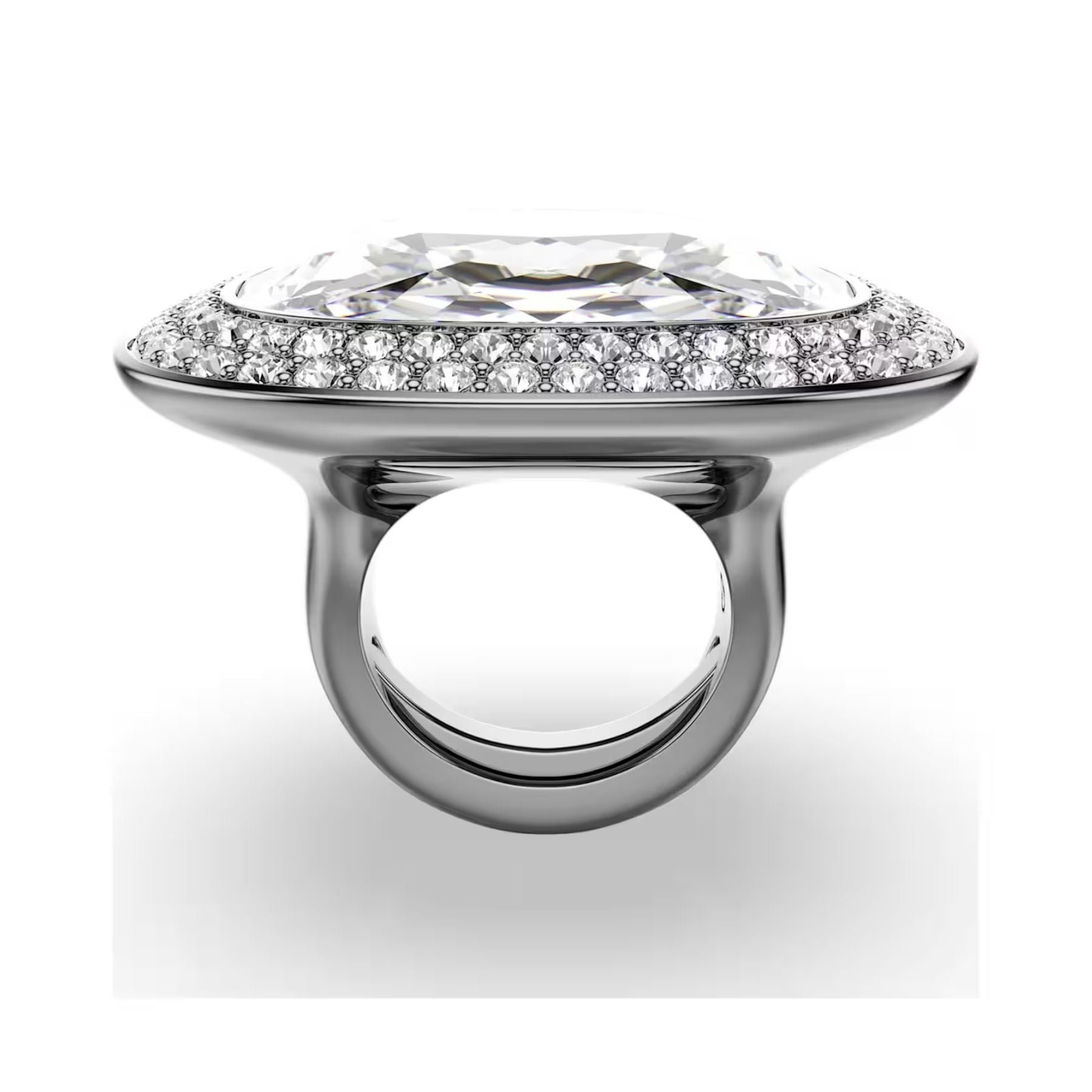 Swarovski Una Angelic cocktailsormus, tumma metalli ja kirkkaat kristallit, 5760117