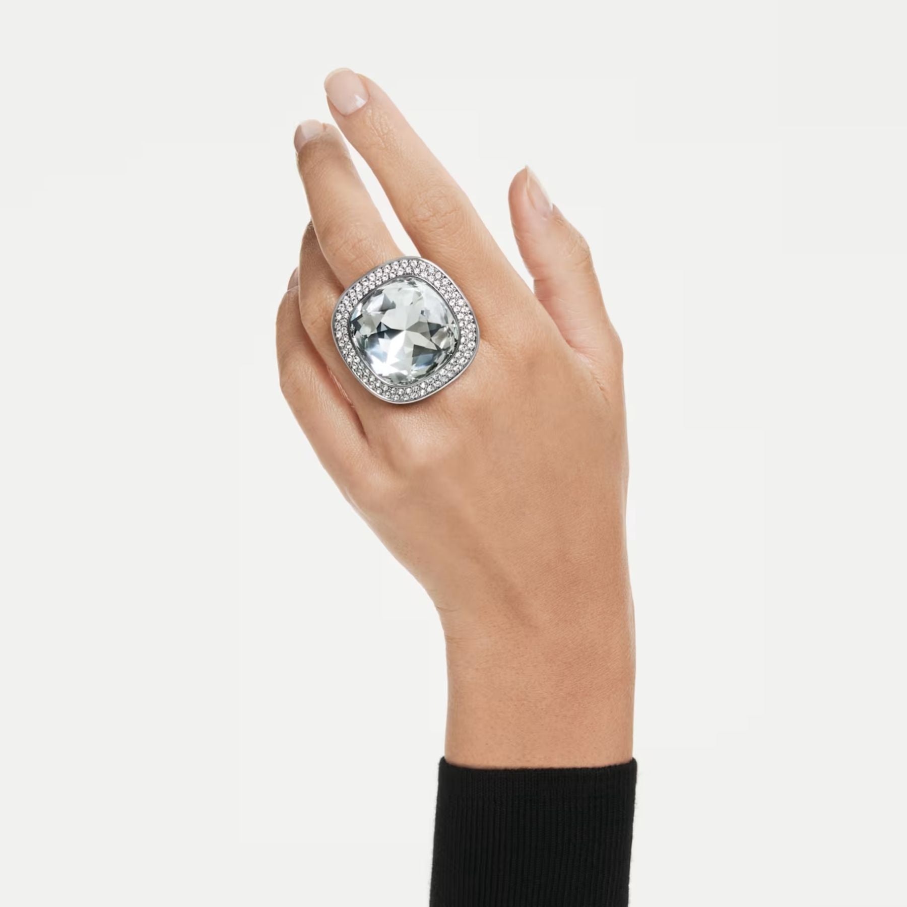 Swarovski Una Angelic cocktailsormus, tumma metalli ja kirkkaat kristallit, 5760117