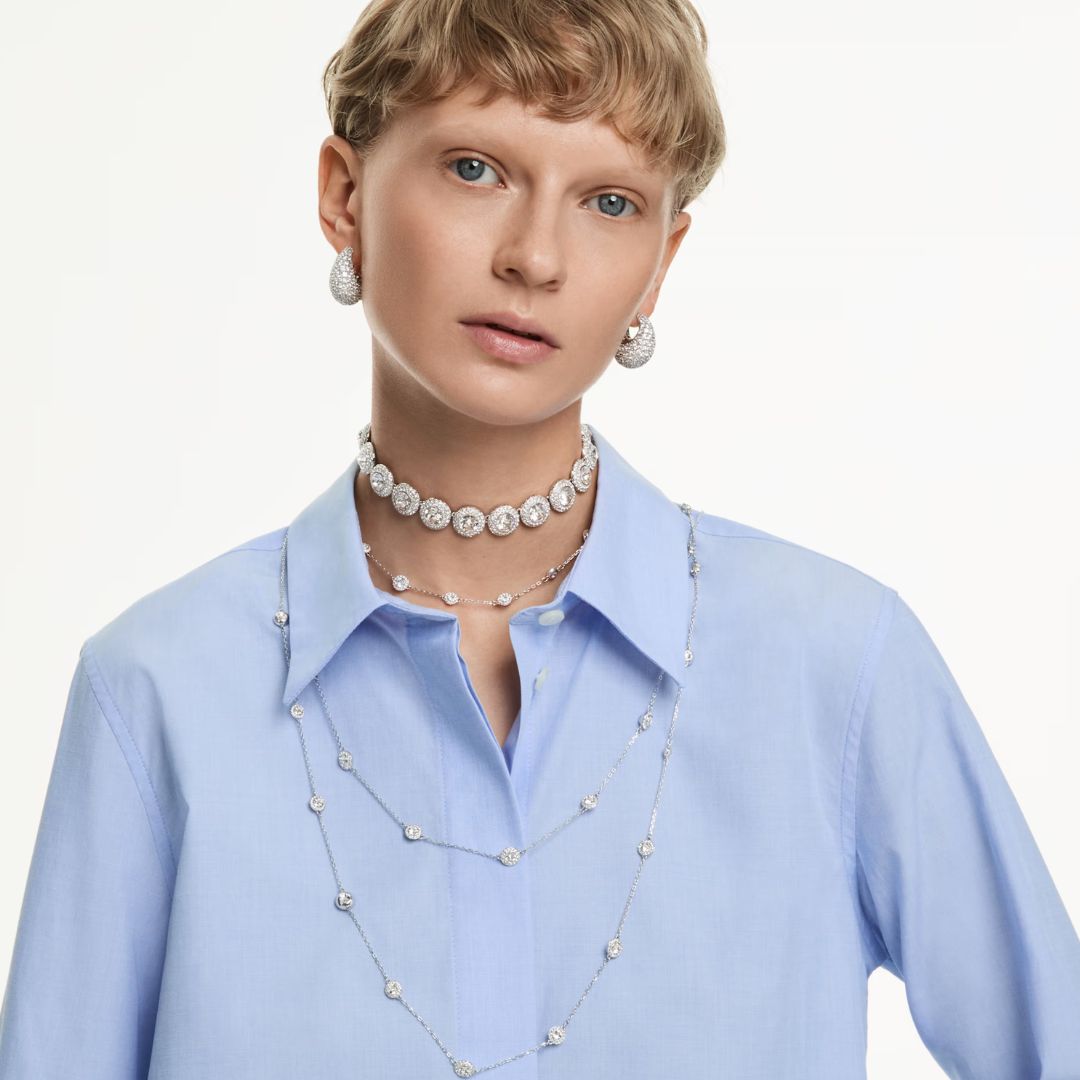 Swarovski Una Angelic kaulakoru, vaalea metalli ja kirkkaat kristallit, 5733197