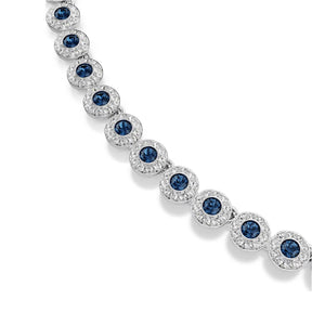 Swarovski Una Angelic kaulakoru, vaalea metalli ja siniset kristallit, 5733402