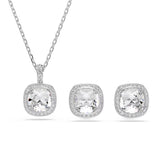 Swarovski Una Angelic korusetti, korvakorut ja kaulakoru, vaalea metalli ja kirkkaat kristallit, 5754343