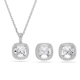 Swarovski Una Angelic korusetti, korvakorut ja kaulakoru, vaalea metalli ja kirkkaat kristallit, 5754343