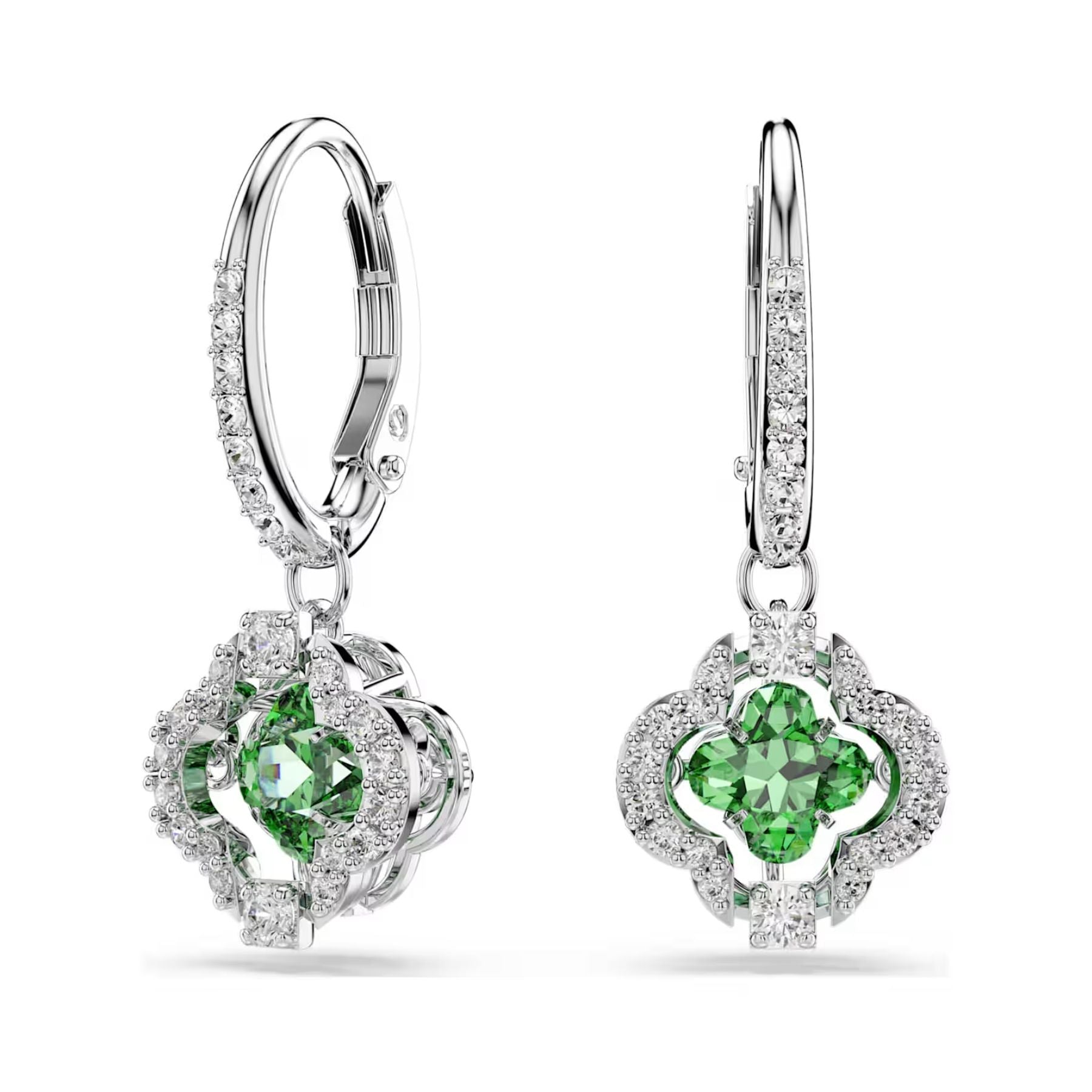 Swarovski Una Angelic korvakorut, vaalea metalli ja vihreä zirkonia, 5758001