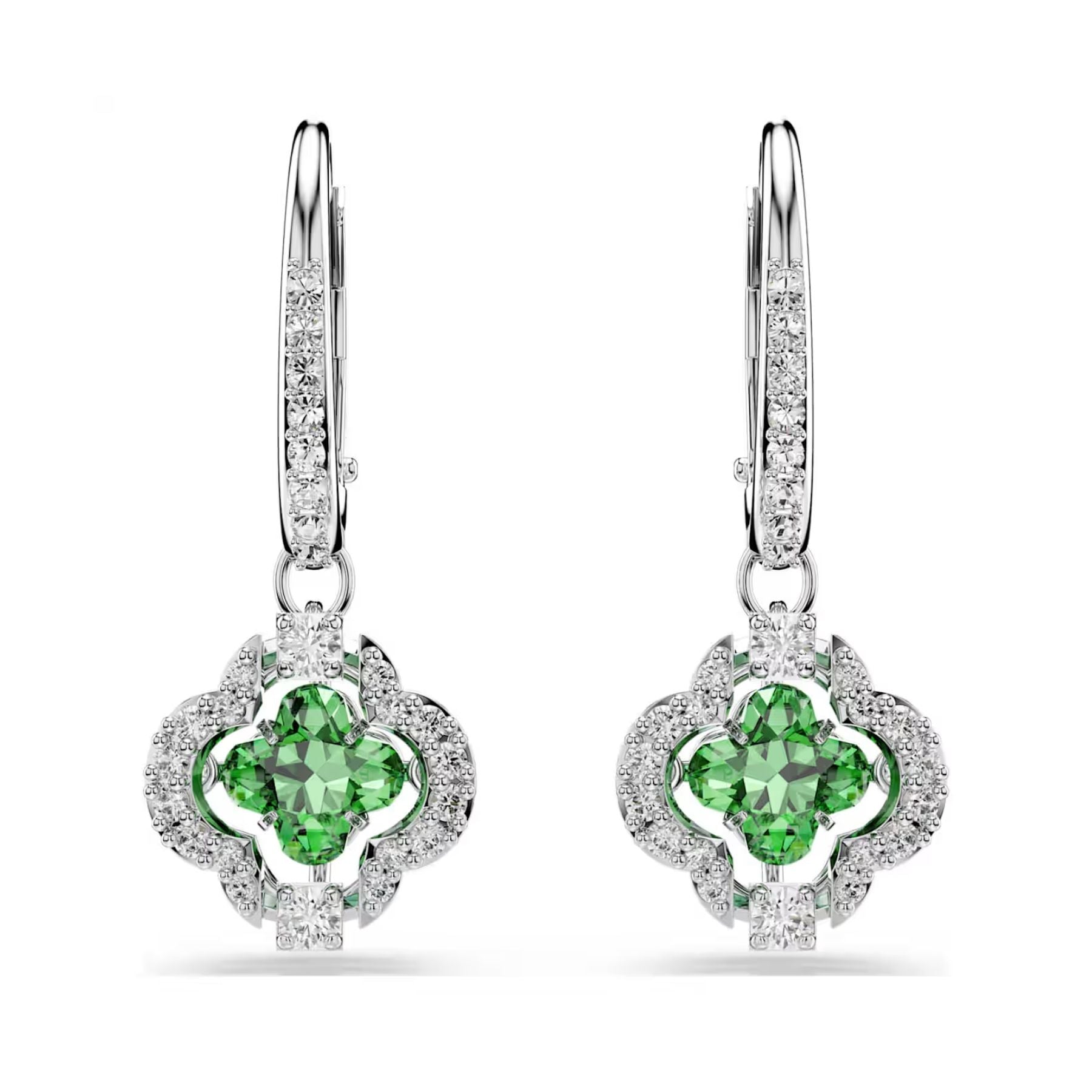 Swarovski Una Angelic korvakorut, vaalea metalli ja vihreä zirkonia, 5758001