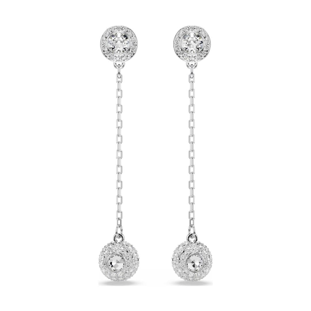 Swarovski Una Angelic korvakorut, vaaleaksi rodinoitu metalli ja kirkkaat kristallit, 5732273