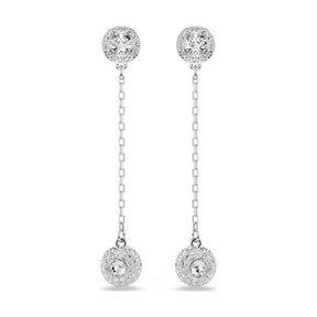 Swarovski Una Angelic korvakorut, vaaleaksi rodinoitu metalli ja kirkkaat kristallit, 5732273