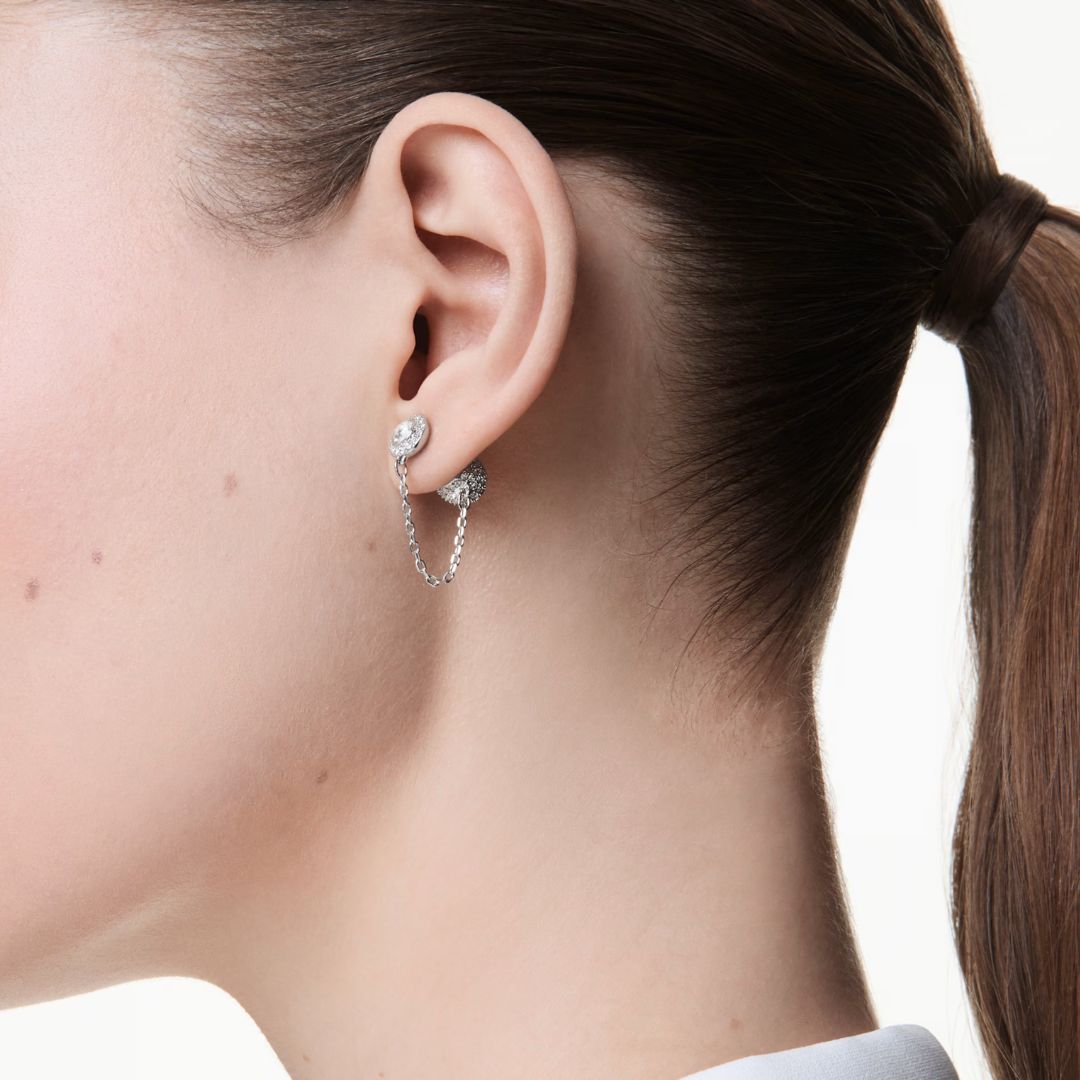 Swarovski Una Angelic korvakorut, vaaleaksi rodinoitu metalli ja kirkkaat kristallit, 5732273