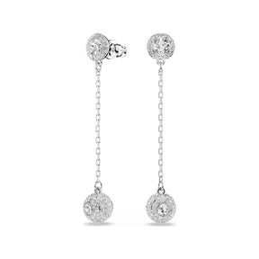 Swarovski Una Angelic korvakorut, vaaleaksi rodinoitu metalli ja kirkkaat kristallit, 5732273