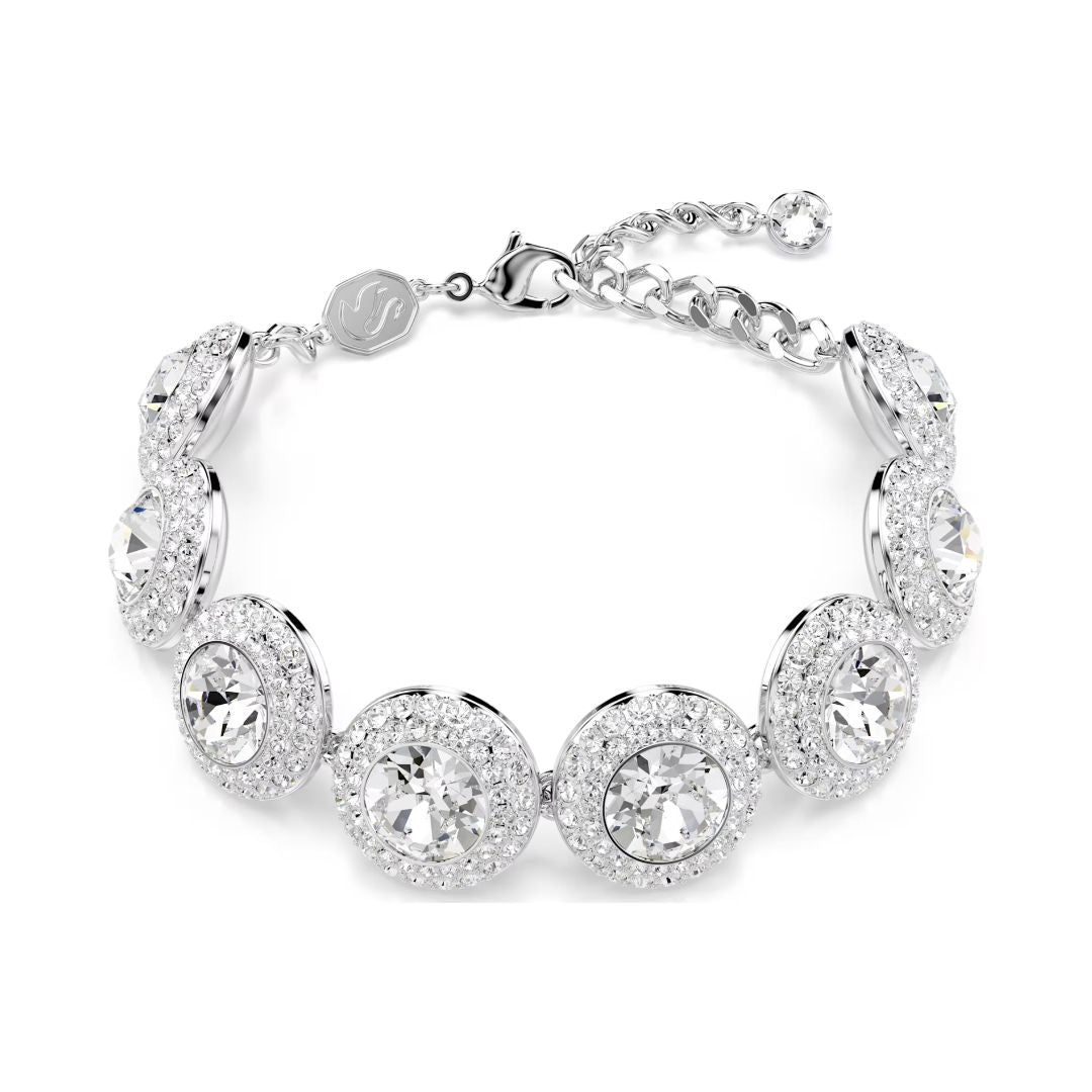 Swarovski Una Angelic Bracelet, Rhodium Plated Metal and White Crystals, 5735343