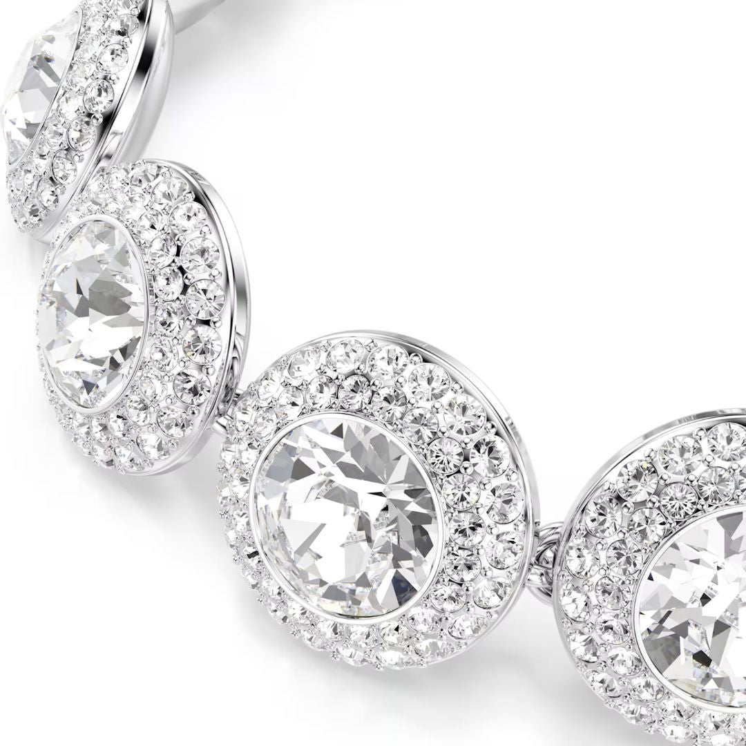 Swarovski Una Angelic Bracelet, Rhodium Plated Metal and White Crystals, 5735343