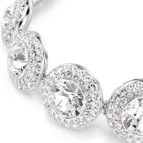 Swarovski Una Angelic Bracelet, Rhodium Plated Metal and White Crystals, 5735343