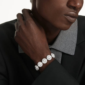 Swarovski Una Angelic Bracelet, Rhodium Plated Metal and White Crystals, 5735343