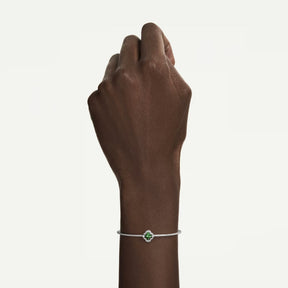 Swarovski Una Angelic rannerengas, vaalea metalli ja vihreä zirkonia, 5757791