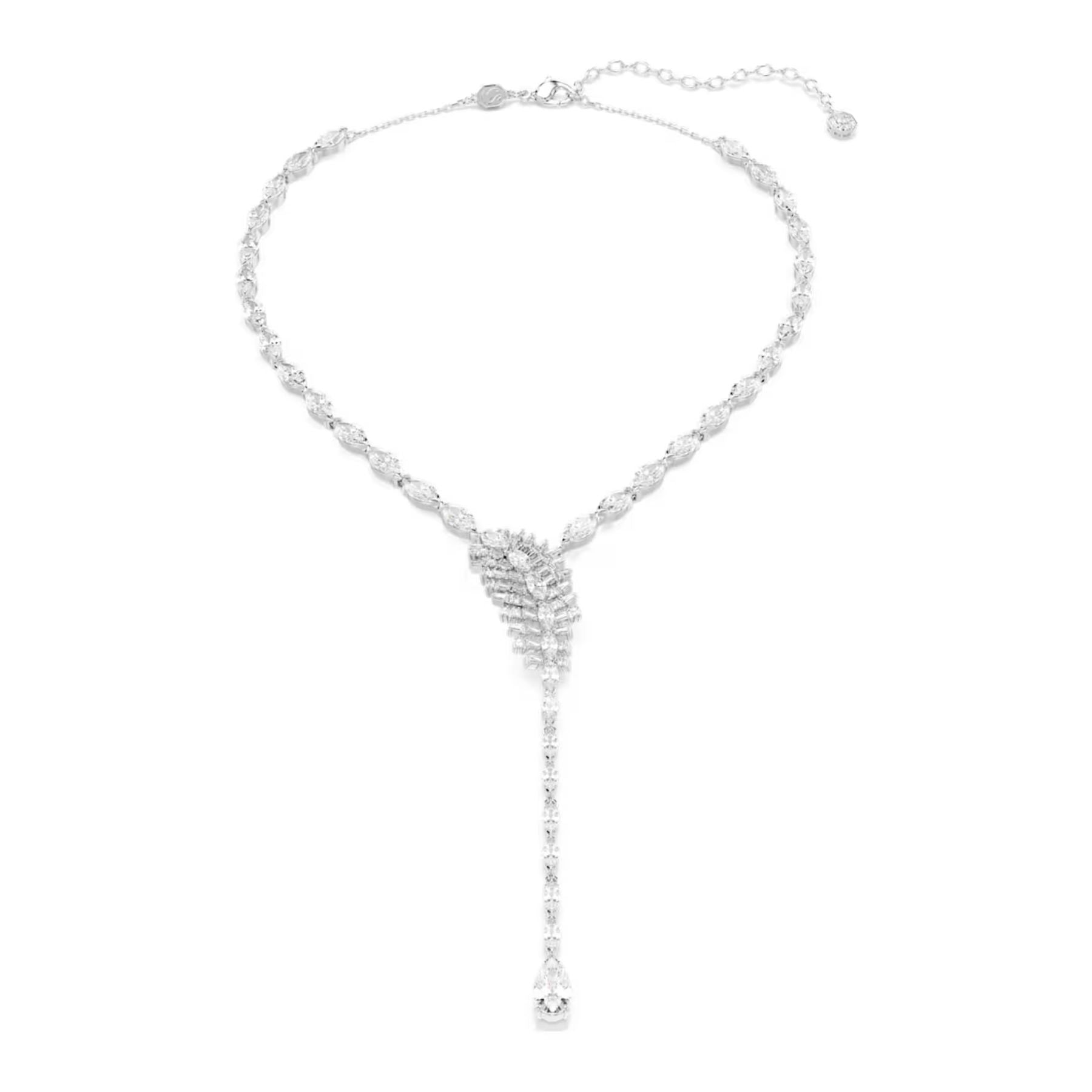 Swarovski Vienna Y kaulakoru, vaalea metalli ja kirkkaat zirkonit, 5749265