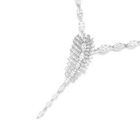 Swarovski Vienna Y kaulakoru, vaalea metalli ja kirkkaat zirkonit, 5749265