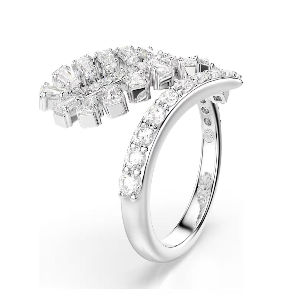 Swarovski Vienna avosormus, vaalea metalli ja kirkkaat zirkoniat, 5757835