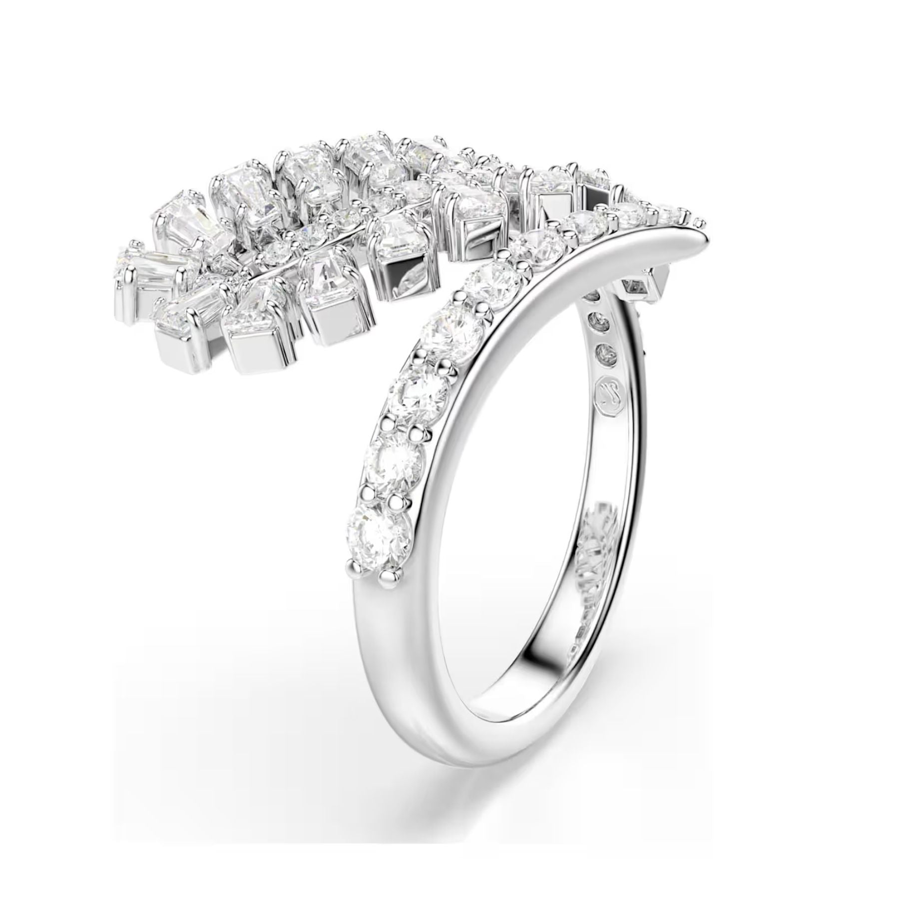 Swarovski Vienna avosormus, vaalea metalli ja kirkkaat zirkoniat, 5757835
