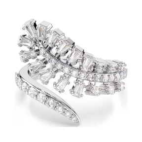 Swarovski Vienna avosormus, vaalea metalli ja kirkkaat zirkoniat, 5757835