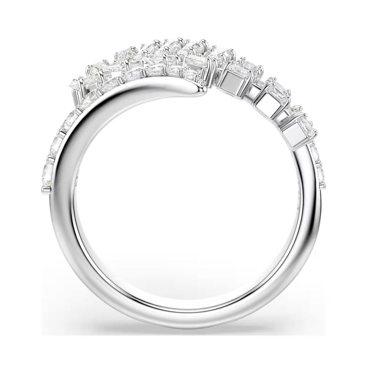 Swarovski Vienna avosormus, vaalea metalli ja kirkkaat zirkoniat, 5757835