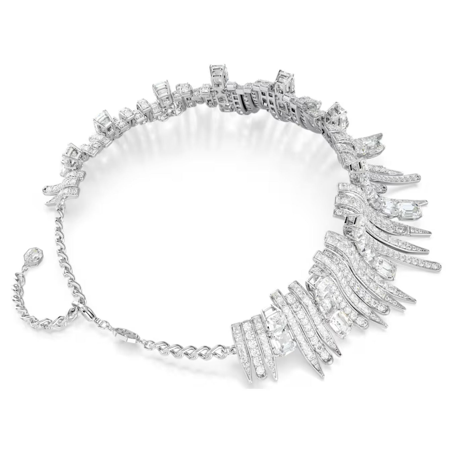Swarovski Vienna choker kaulakoru, vaalea metalli, kirkkaat kristallit ja zirkonit, 5754021