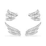 Swarovski Vienna ear cuff -korvakorut, neljän setti, vaalea metalli ja kirkkaat zirkoniat, 5749071