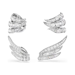 Swarovski Vienna ear cuff -korvakorut, neljän setti, vaalea metalli ja kirkkaat zirkoniat, 5749071