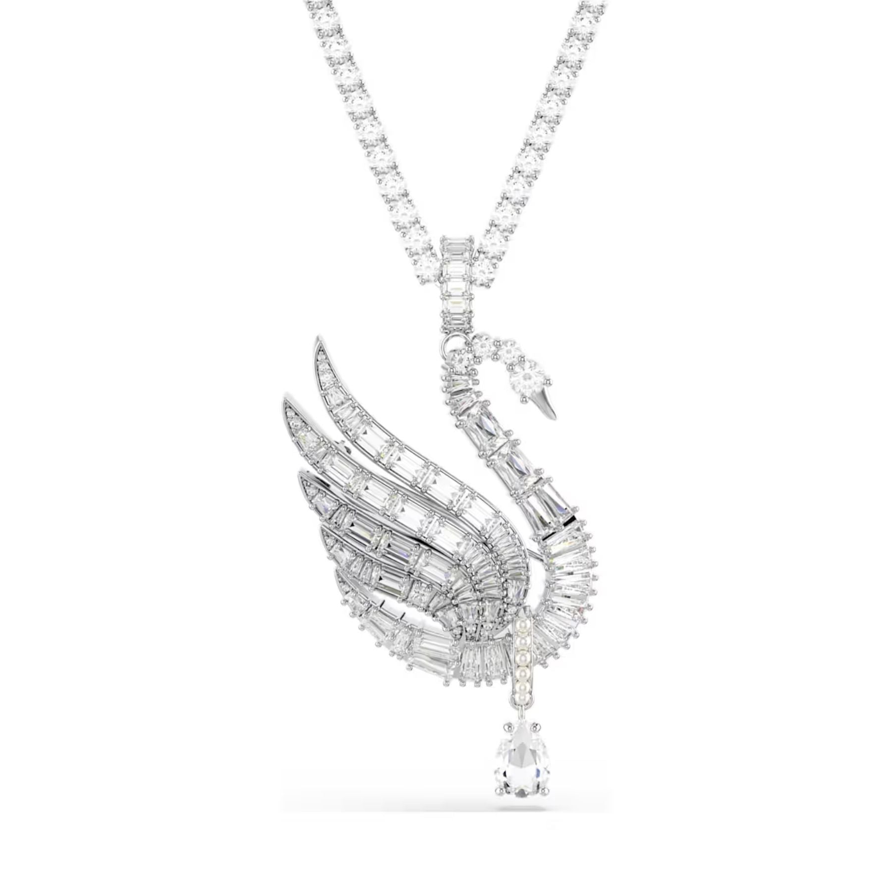 Swarovski Vienna kaulakoru, vaalea metalli ja kirkkaat kristallit, 5754828