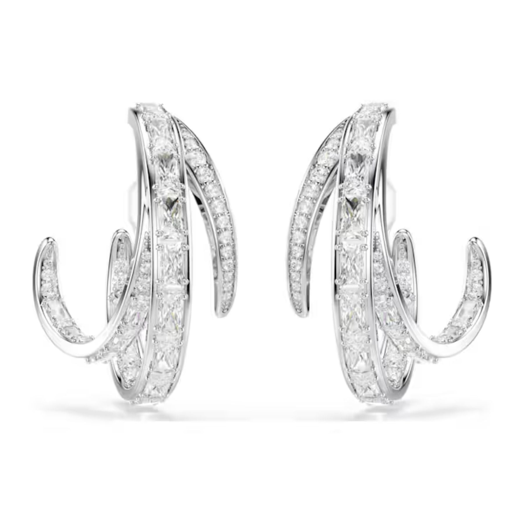 Swarovski Vienna klipsikorvakorut, vaalea metalli ja kirkkaat zirkonit, 5756046