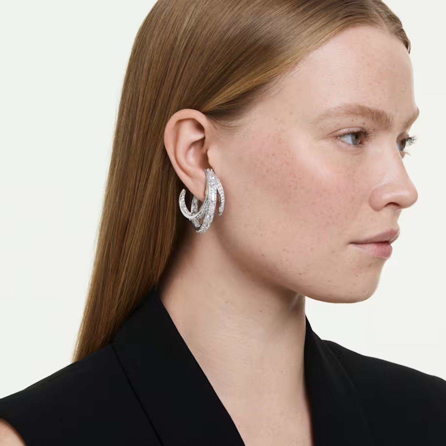 Swarovski Vienna klipsikorvakorut, vaalea metalli ja kirkkaat zirkonit, 5756046